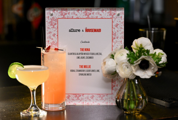 Drink menu at the screening of The Housemaid.