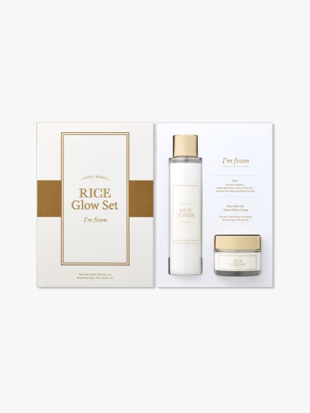 Iโm From Rice Glow Set in branded components on a light gray background