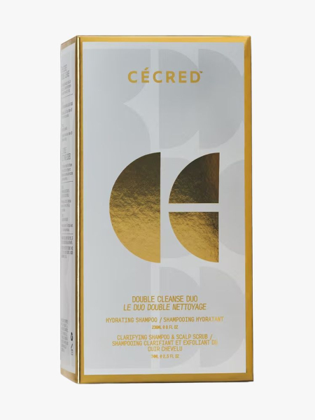 Cecred Holiday Double Cleanse Duo in branded component on a light gray background